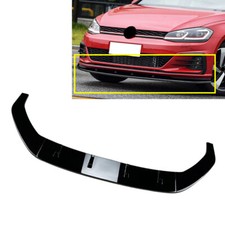 Front Bumper Spoiler Splitter Lip For VW Golf MK7.5 R Rline 2017-2019 Black