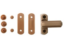Sash Jammer Universal uPVC Window And Door Lock. Light Brown & Grey
