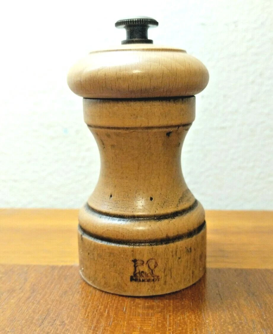 Peugeot Antique Bistro Beechwood 4 Inch Salt Mill MADE IN FRANCE Small New NIB