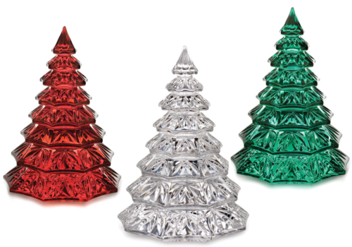 WATERFORD CRYSTAL SET OF 3 MINI CHRISTMAS TREE FIGURINES #40034374 BRAND NIB F/S - Picture 1 of 2