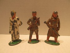 3 Barclay Toy Soldiers B16 Port Arms B71 Sentry B83 Nurse Hand on Hip Figurines