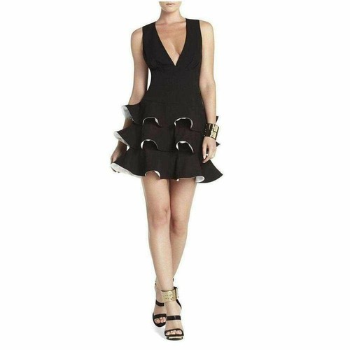 NWT 398 BCBG MAXAZRIA DRESS TIERED 
