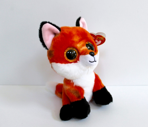 Ty The Beanie Boo Collection Meadow The Orange Fox Plush Stuffed Animal 6" NEW - Picture 3 of 5