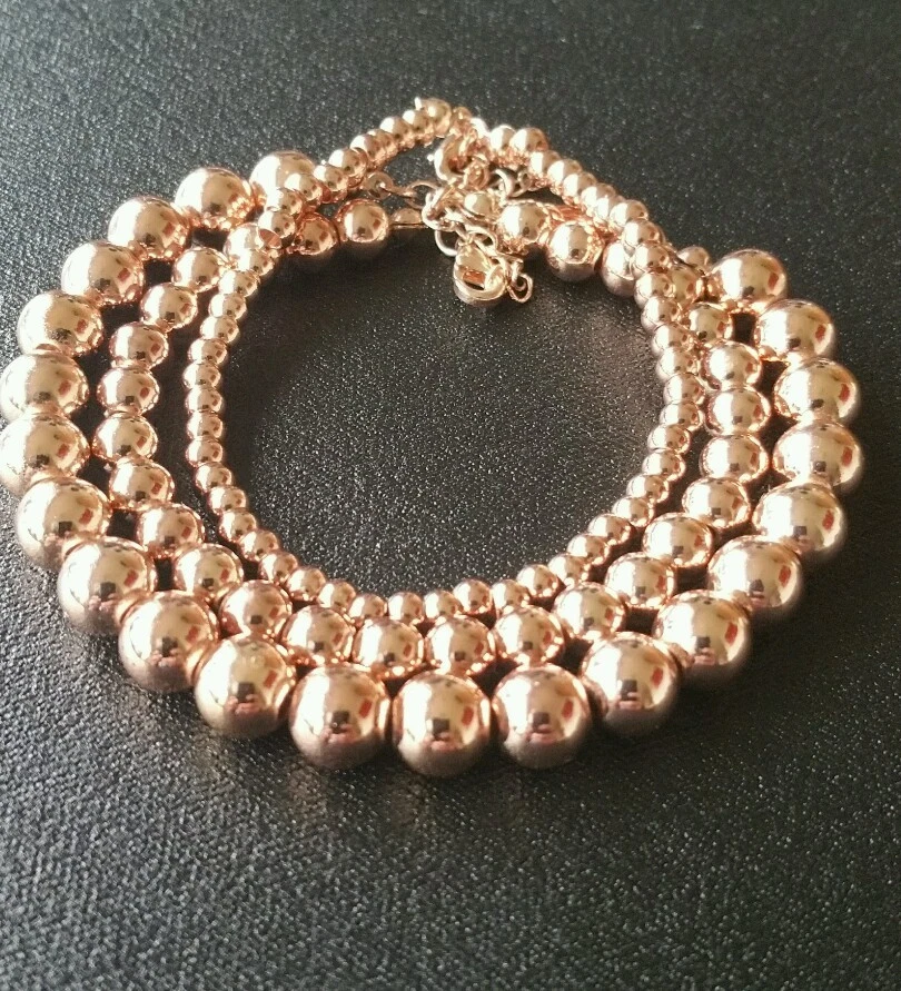 Sommer 2025 Kugel Armbänder 3er Set "Roségold" 18+3 cm Messing inkl. Versand - Bild 4 von 4