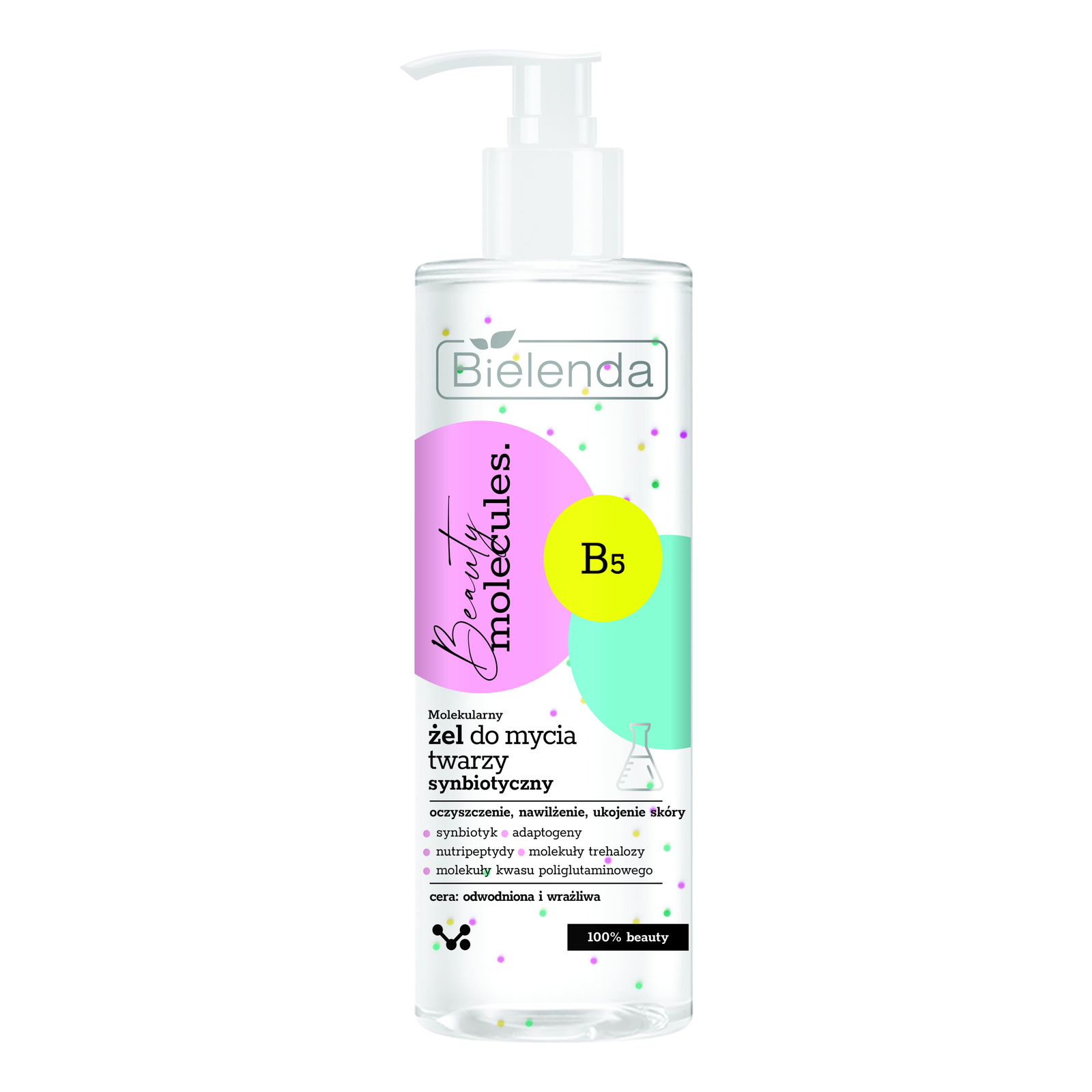 Bielenda Beauty Molecules Soothing Synbiotic Face Wash Gel Sensitive Skin 195g