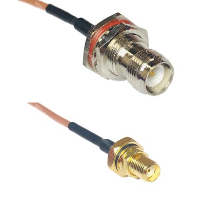 RG316 RP-TNC FEMALE BULKHEAD to SMA Female O-Ring RF Cable Rapid-SHIP LOT