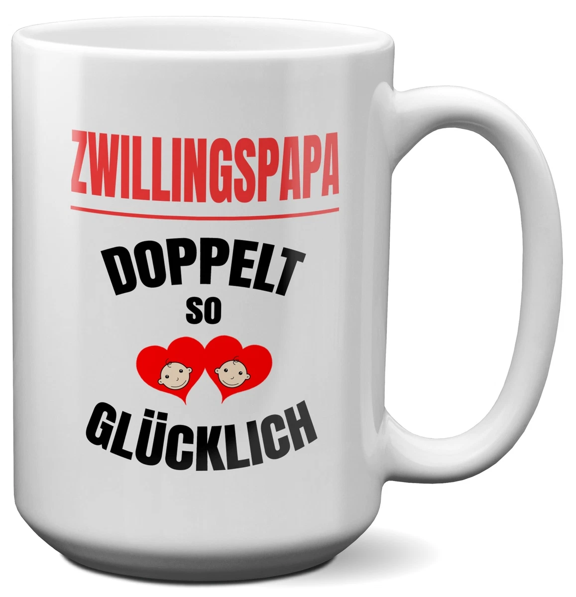 XL Tasse Zwillingspapa Geschenk Vatertag Geburstag Vater von Zwillingen Mann