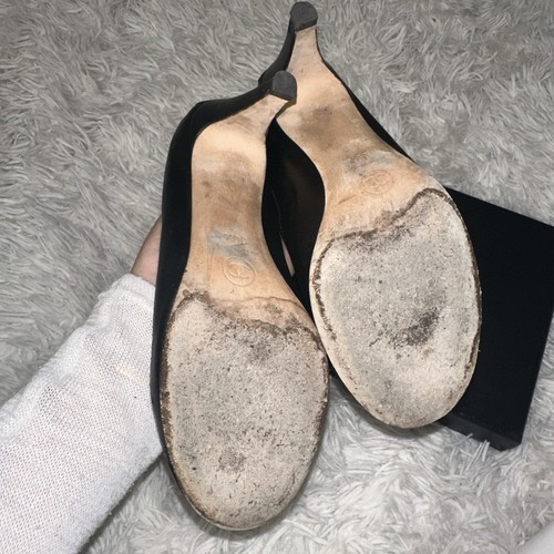 CHANEL CLASSIC POMPE PUNTA ROTONDA IN PELLE D'AGNELLO BREVETTATA TACCO 36,5 (DANNEGGIATE) - Foto 5 di 10