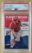 🔥2020 Topps MLB Baseball #MT22 Mike Trout Player of the Decade PSA 9 Pop 3🔥