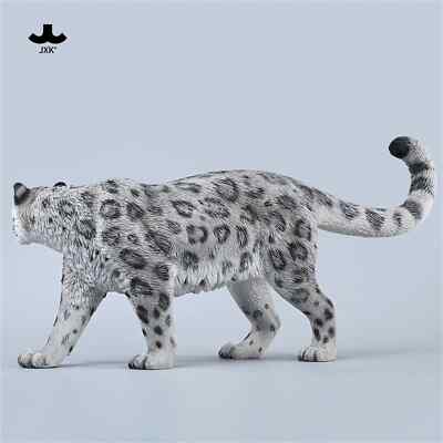 JXK 1/6 Snow Leopard Model Animal Figure Panthera Uncia Scene Desk