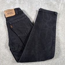 Vintage Little Levis Kids 550 Slim Fit Dark Gray 7X FITS 20 X 21 Orange Tab 90s