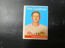 1958   TOPPS #291  DON LANDRUM   PHILLIES   EX+/EXMT