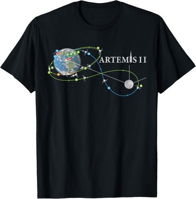 Artemis 2 Route Map SLS Rocket Launch Mission To The Moon Gift Unisex T-Shirt