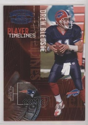 2005 Donruss Throwback Threads Platinum Blue Century Proof /100 Drew Bledsoe nd3