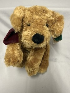 Vintage Russ Berrie 12" Toastin Golden Retriever Plush Puppy Dog Velvet Scarf