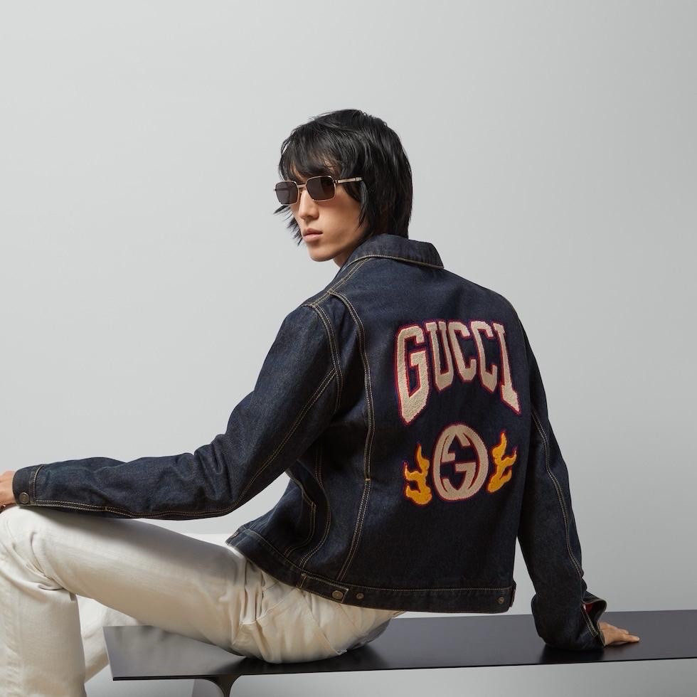 44/46IT- Gucci Denim Jacket with logo - BNWT | eBay