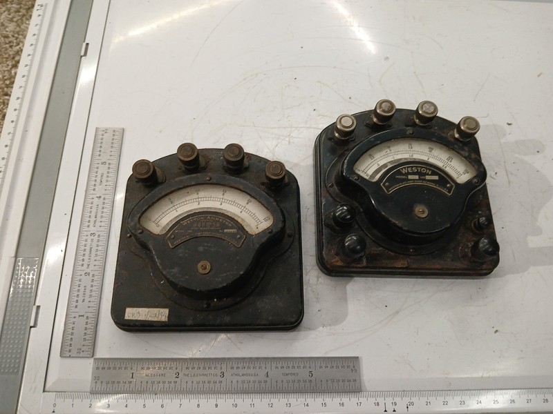 ( PAIR ) Vintage Weston Model 280 Volts  Meter Guage 0-150 Untested