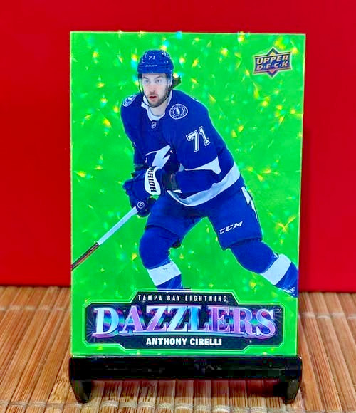 2026-27 Upper Deck Dazzlers Green #DZ-19 Anthony Cirelli Tampa Bay Lightning