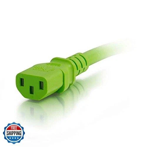 4ft (1.2m) 14AWG Power Cord (IEC320C14 to IEC320C13) - Green - Image 2 of 4