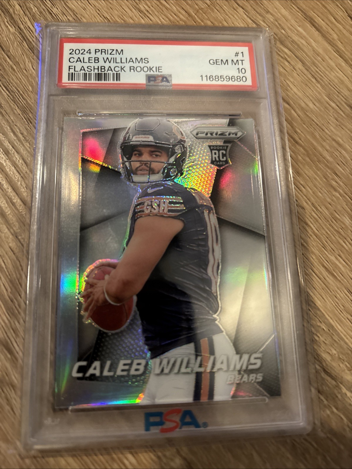 2024 PANINI PRIZM PRIZM FLASHBACK RC #1 CALEB WILLIAMS ROOKIE RC PSA 10