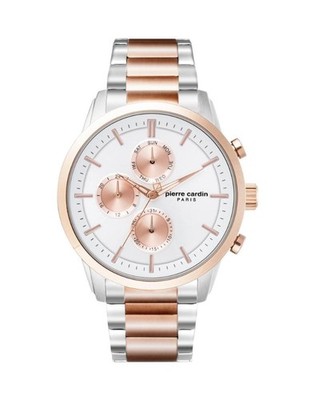 PIERRE CARDIN Men Analog Quartz Casual Watch Classic Dress Golden Dial Waterproo