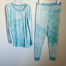 READ Little Sleepies Tidepool Watercolor Two Piece Bamboo Pajama Set Size 12/14