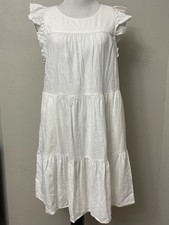 NWT! J.Crew White Tiered Dress Size 6