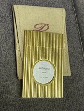 Vintage S.T. Dupont Cigar Cutter Gold Silver USED Original.