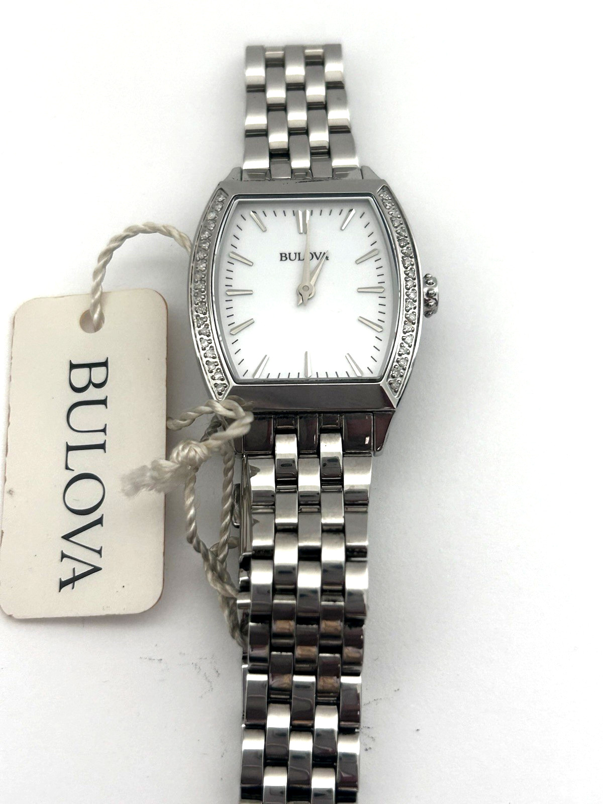 BULOVA Diamond women's Watch Stainless Steel white dial 96R196 image 6