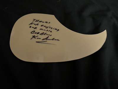 KENNY LOVELACE Signed Acoustic Guitar Pickguard JERRY LEE LEWIS AUTOGRAPH