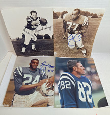 Lot of 4 8x10 Autographed Signed Baltimore Colts Vintage Football Players NFL