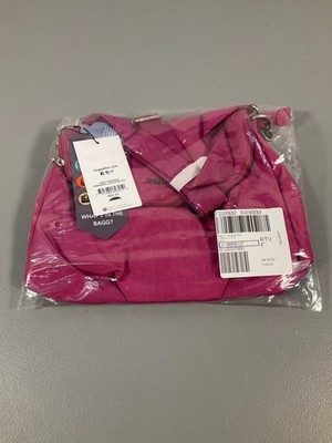Baggallini Amanda RFID Crossbody Bag - Washable Nylon, Fuschia, New