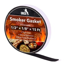 Smoker Gasket - 15 Ft, 1/2"X1/8", High Temp Grill & BBQ Gasket