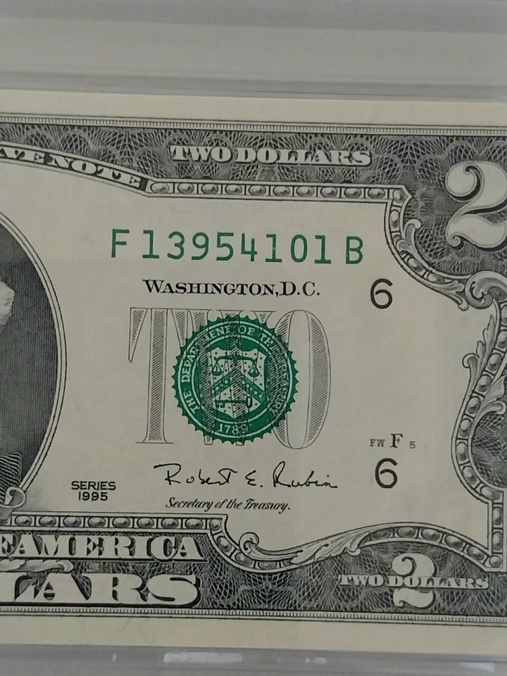 ($2) TWO DOLLAR  NOTE  PPQ 66 GEM SEQUENTIAL 1995 100  CONSECUTIVE ORDER - Image 4 of 4