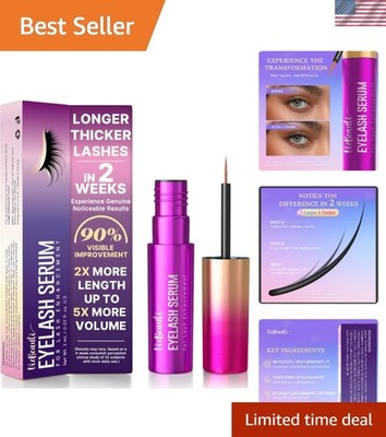 Cruelty-Free Lash Serum with Deep Absorption - 2mL for Travel Convenience