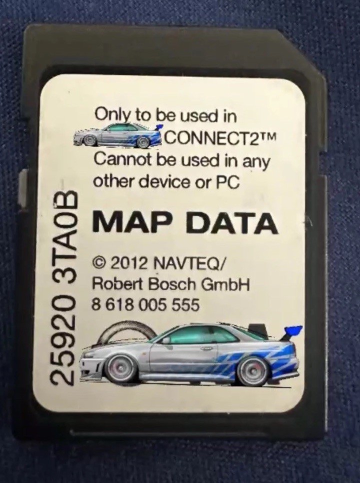 2012-2018 OEM Navigation SD Card 25920-3TA0B GPS Maps