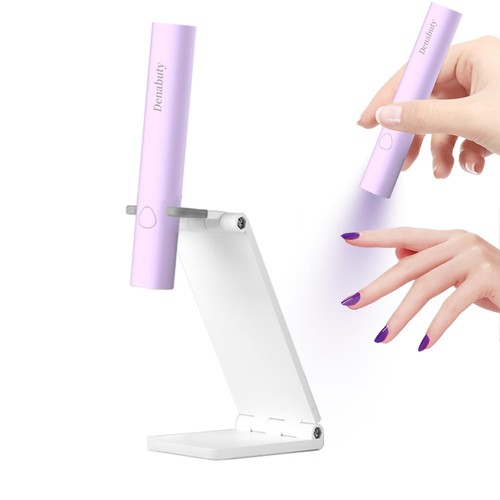UV Light for Gel Nails Mini U V LED Nail Lamp Handheld with Stand Portable Na