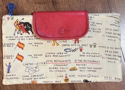 Two's Company Travel Bag Clutch Toiletry Cosmetic  11''x6'' Pouch