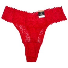 INC International Concepts Womens Red Lace Thong Panty Size 2X