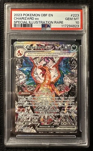 PSA 10 GEM MINT Charizard ex SIR 223/197 Obsidian Flames Pokemon2023