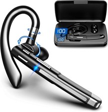 Trucker Wireless Mic Blue Parrot Bluetooth Noise Cancelling Headset Earpiece New