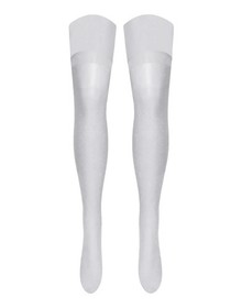 NWT Agent Provocateur Onnix White Polka Dot Stockings - 3 Large