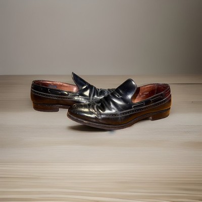 Allen Edmonds Black Leather Berwick Loafers 12.5 Made In USA