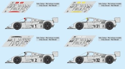 Decals Mercedes Sauber C11 Le Mans 1991 1:32 1:43 1:24 1:18 decals Schumacher
