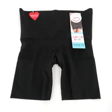 Assets by Spanx Black Shaping Shorts Women's Size XL