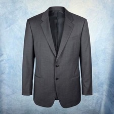 Armani Collezioni Mens Gray Wool Mohair 2 Button Blazer Jacket Made in Italy 44L
