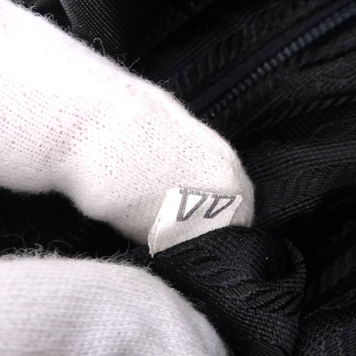 PRADA Small Backpack Triangle Logo Black Nylon Leather Silver Backpack Daypack thumbnail 8