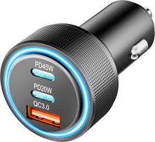 Zigarettenanzünder USB C Auto Ladegerät Adapter, 65W 3 Port Car Charger 12V USB 