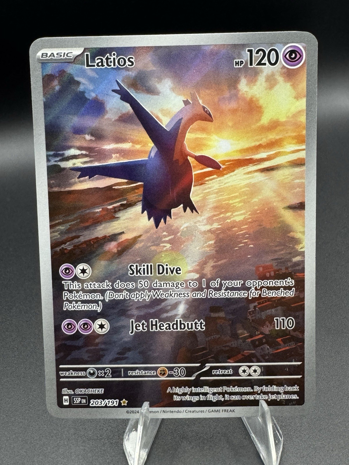 Latios 203/191 SV08 Surging Sparks Illustration Rare Holo Full Art EN 2024
