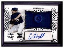 2021 Leaf Trinity Patch Autograph Black Gunnar Hoglund Auto Jersey BUTTON /10